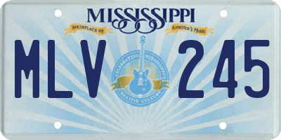 MS license plate MLV245