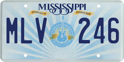 MS license plate MLV246