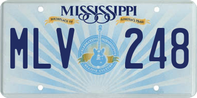 MS license plate MLV248