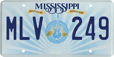 MS license plate MLV249