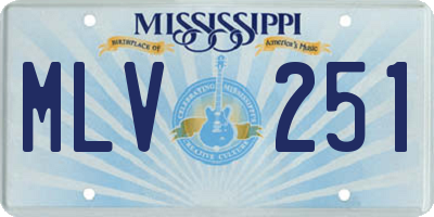 MS license plate MLV251