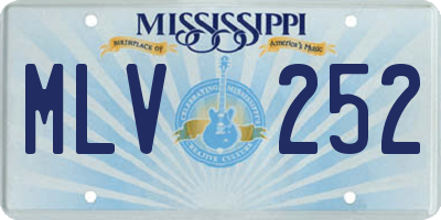 MS license plate MLV252