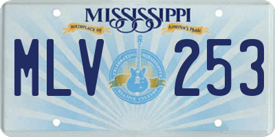 MS license plate MLV253