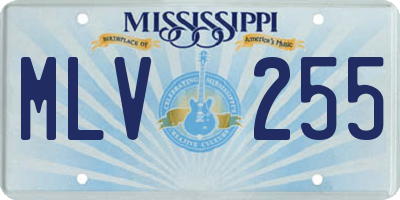 MS license plate MLV255