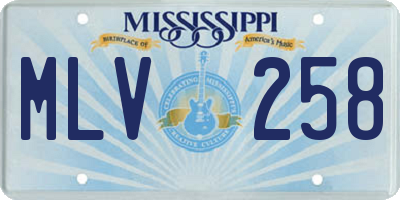 MS license plate MLV258