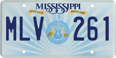 MS license plate MLV261