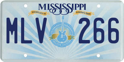 MS license plate MLV266