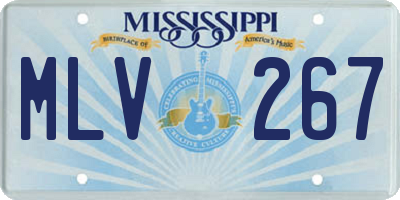 MS license plate MLV267