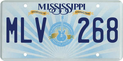 MS license plate MLV268