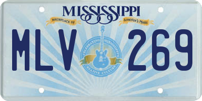 MS license plate MLV269