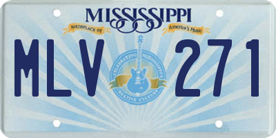 MS license plate MLV271