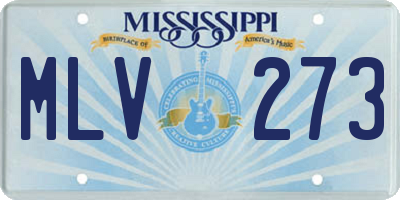 MS license plate MLV273