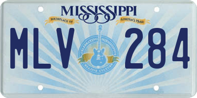 MS license plate MLV284