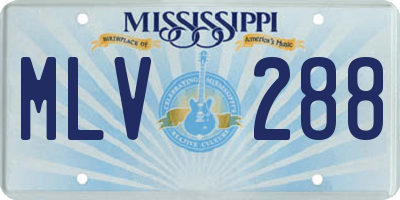 MS license plate MLV288