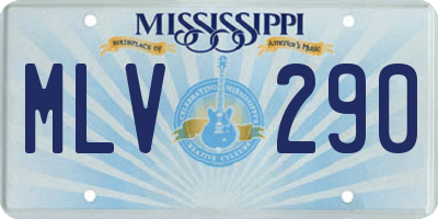 MS license plate MLV290