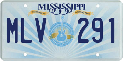 MS license plate MLV291