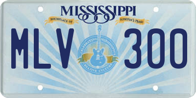 MS license plate MLV300