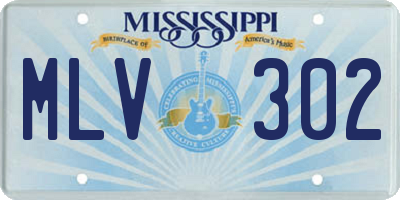 MS license plate MLV302