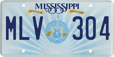 MS license plate MLV304