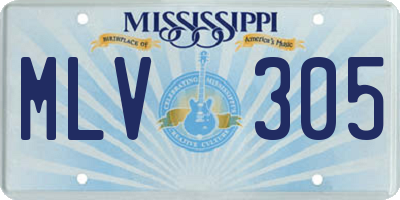 MS license plate MLV305