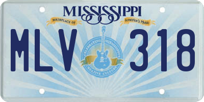 MS license plate MLV318