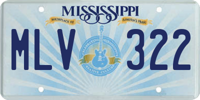 MS license plate MLV322