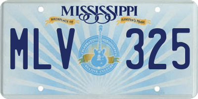 MS license plate MLV325