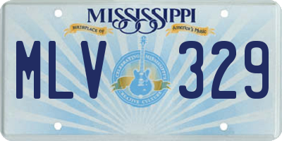 MS license plate MLV329