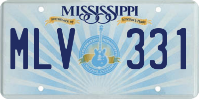 MS license plate MLV331