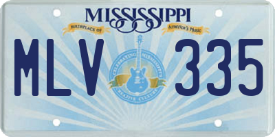 MS license plate MLV335