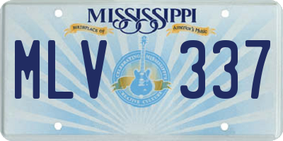 MS license plate MLV337