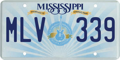 MS license plate MLV339