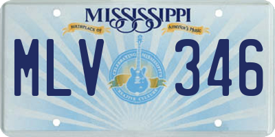MS license plate MLV346