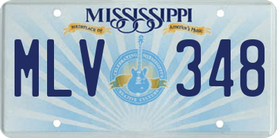 MS license plate MLV348