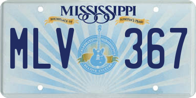 MS license plate MLV367