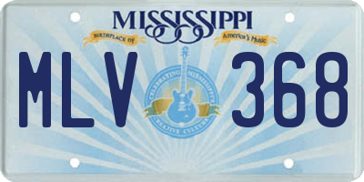 MS license plate MLV368