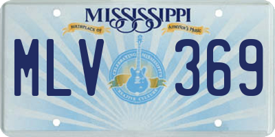 MS license plate MLV369