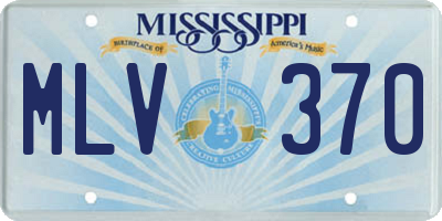 MS license plate MLV370