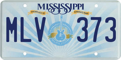 MS license plate MLV373