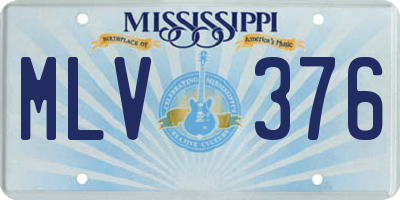 MS license plate MLV376