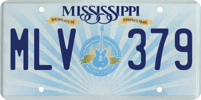 MS license plate MLV379