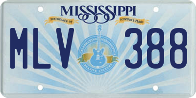 MS license plate MLV388