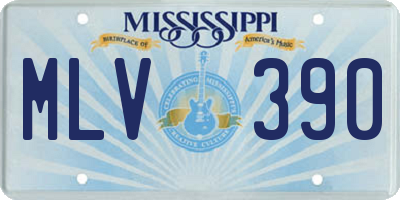 MS license plate MLV390