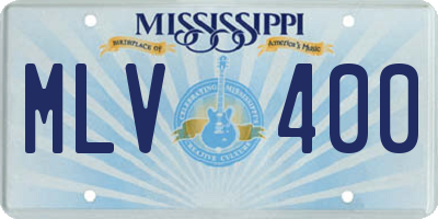 MS license plate MLV400