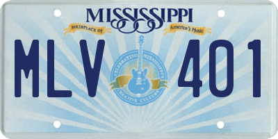 MS license plate MLV401