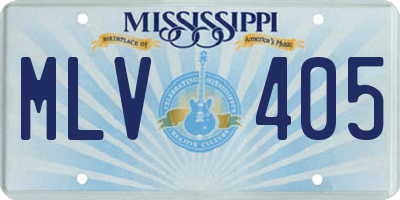 MS license plate MLV405