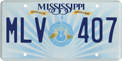 MS license plate MLV407