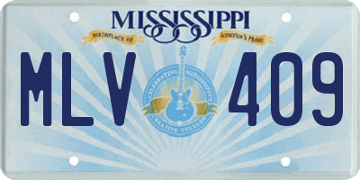 MS license plate MLV409
