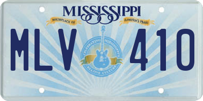 MS license plate MLV410