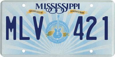 MS license plate MLV421